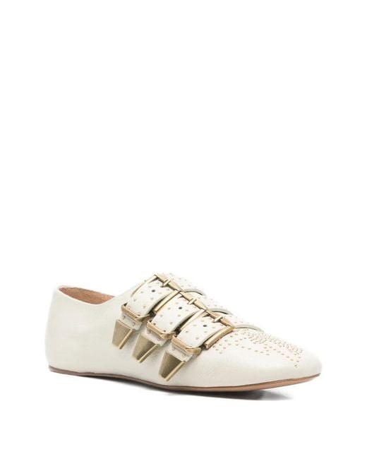 Chloé White Susan Flats
