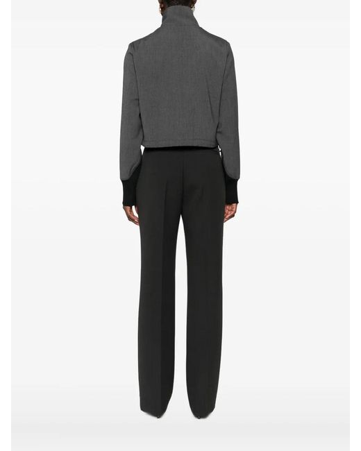 Pinko Black Cropped Bomber Jacket