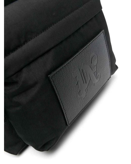 Palm Angels Black Logo-debossed Zipped Backpack for men