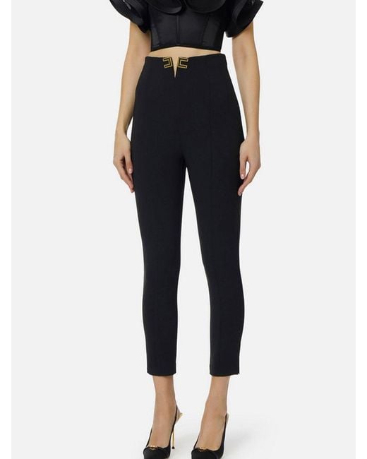 Elisabetta Franchi Blue Cropped Trousers