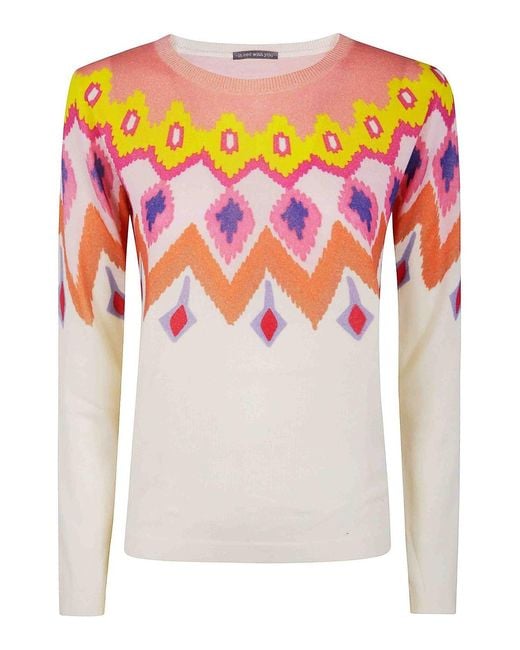 In bed with You Pink Boatneck Printed Jumper