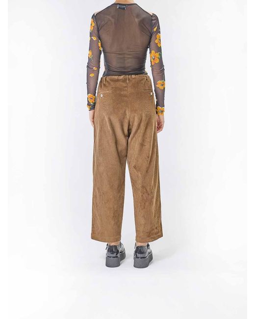 Moschino Brown Velvet Pants