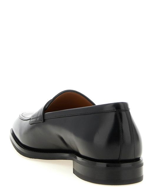 Santoni Black Loafers for men