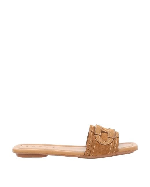 Hogan Brown Sandalo Flat