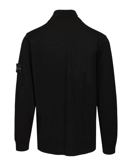 Stone Island Black Turtleneck Sweater for men