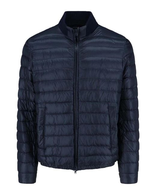 Herno Blue Lightweight Down Jacket for men