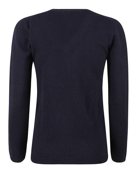 ELEVEN88 Blue Cashmere V-Neck
