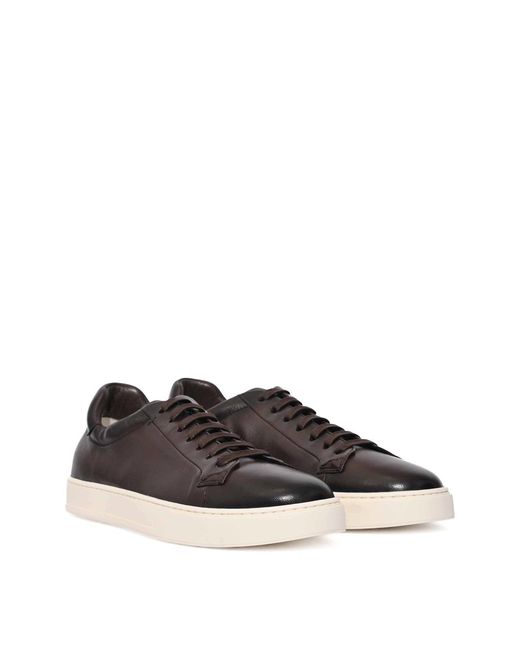 Doucal's White Morgan Leather Sneakers for men