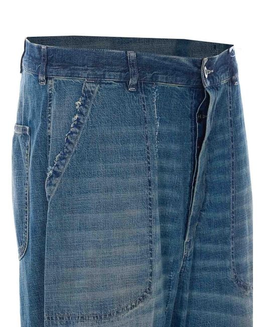 Maison Margiela Blue Wide Leg Jeans for men