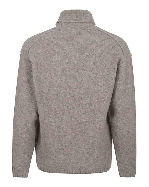 C P Company Gray Knitwear Turtle Neck for men