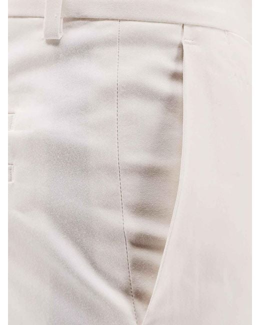 Boss Gray Cotton And Silk Trousers for men