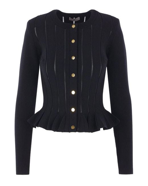Elisabetta Franchi Blue Tricot Cardigan