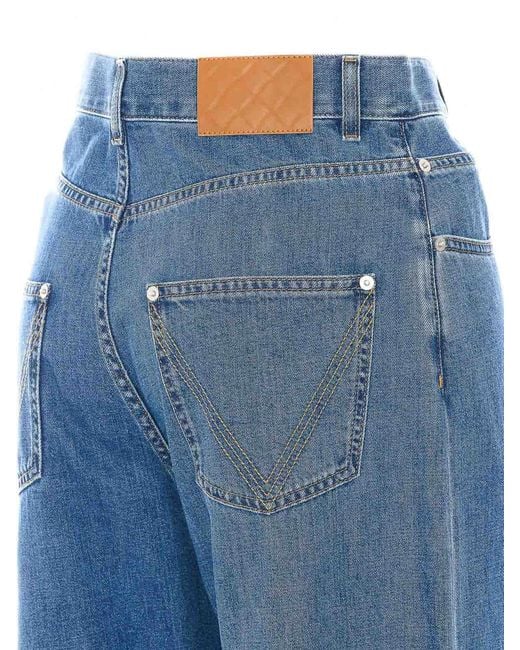 Bottega Veneta Blue Wide Leg Jeans