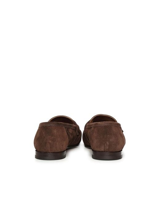 Sturlini Brown Suede Loafers for men