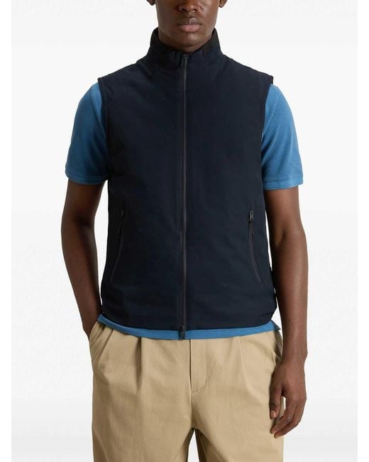 Woolrich Blue Two Layers Sailing Vest for men