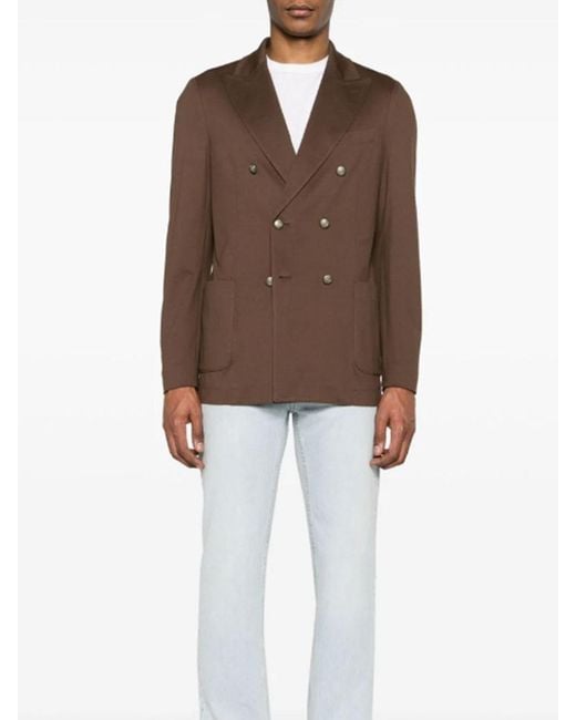 Circolo 1901 Brown Double-Breasted Jacket for men
