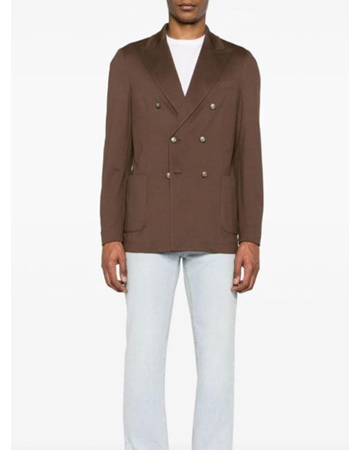 Circolo 1901 Brown Double-Breasted Jacket for men