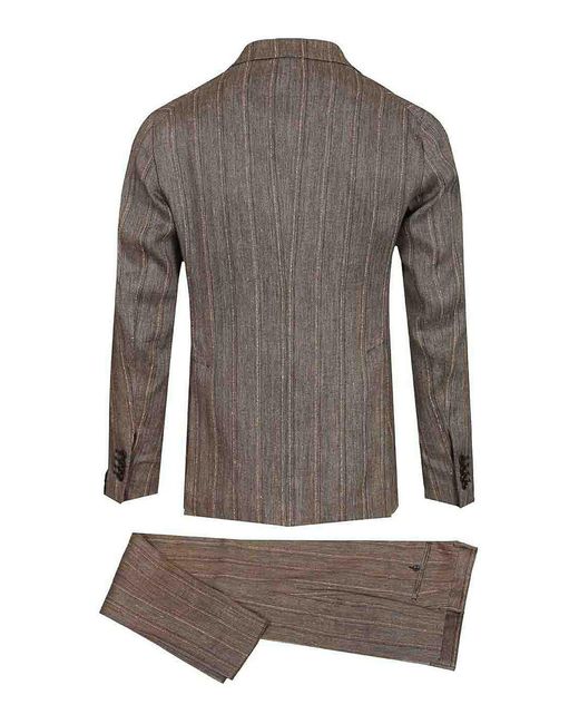 Tagliatore Gray "Monecarlo" Double-Breasted Suit for men