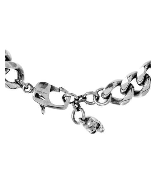 Alexander McQueen Metallic Tone Bracelet for men