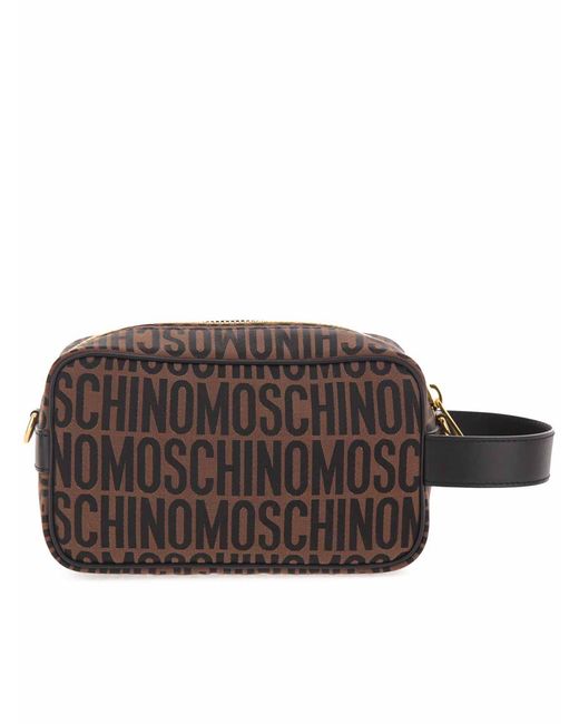 Moschino Brown Lost And Found Big Pochette for men