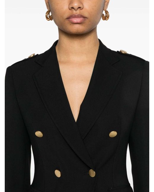 Tagliatore Black Wool Double-Breasted Jacket