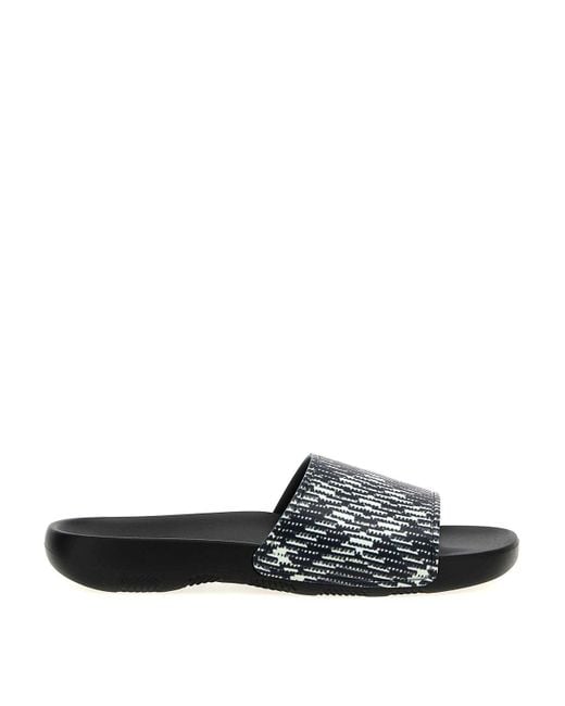Burberry White Dive Check Sandals for men