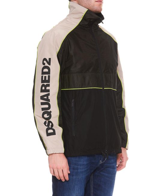 DSquared² Black Tech Fabric Jacket for men