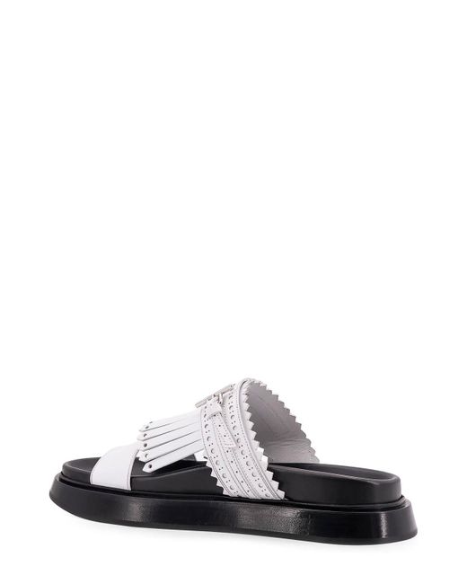 McQueen White Sandals