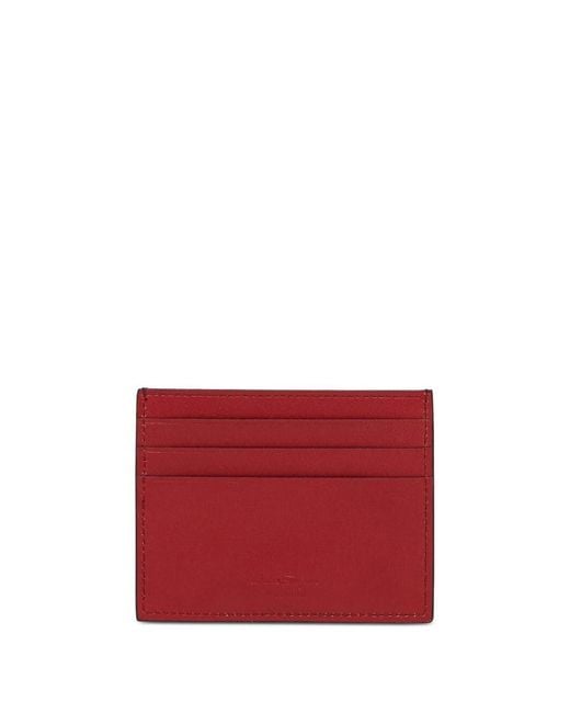 Ferragamo White Gancini Leather Credit Card Case for men