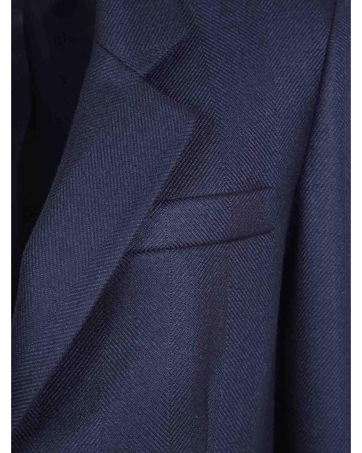 DR. HOPE Blue Singlebreasted Long Coat