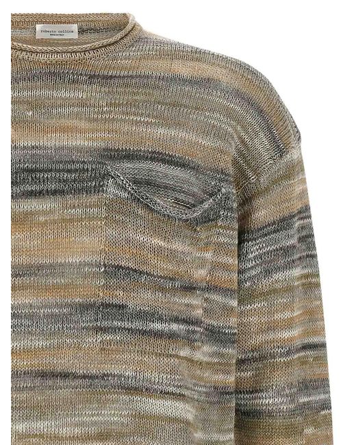 Roberto Collina Gray Moulin Sweater for men