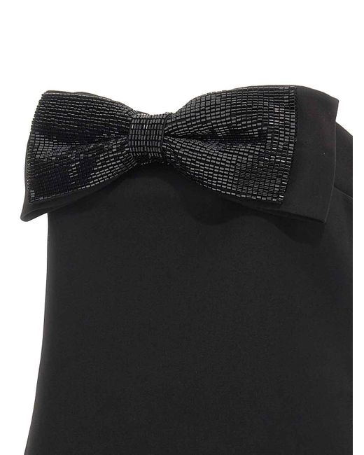 Self-Portrait Black Crepe Bandeau' Top