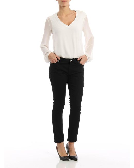 Givenchy Black Star Detailed Slim Trousers