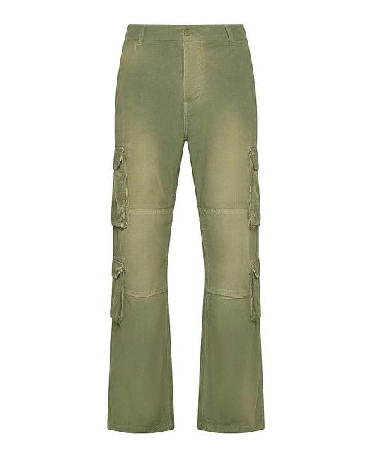 AMISH Green Double Cargo Trousers for men