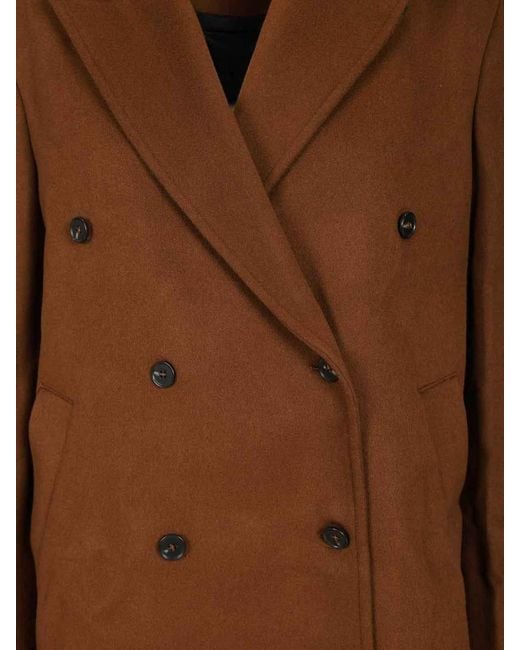 Loulou de Saison Brown Rosco Double-Breasted Coat