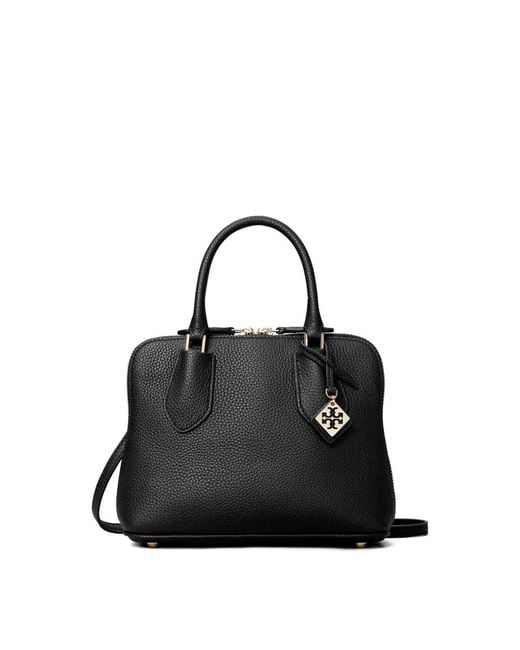 Tory Burch Black Mini Pebbled Swing Bag