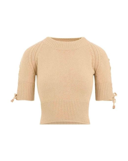 Ermanno Scervino Brown Knit Cashmere Pullover