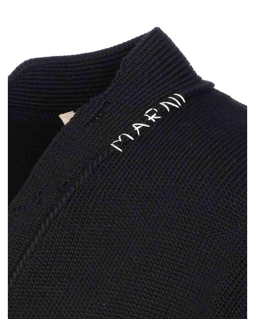 Marni Blue Knitted Cardigan With Buttons Closure for men