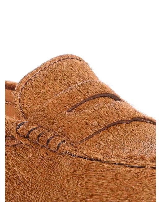Tod's Brown Bubble Gommini Loafers
