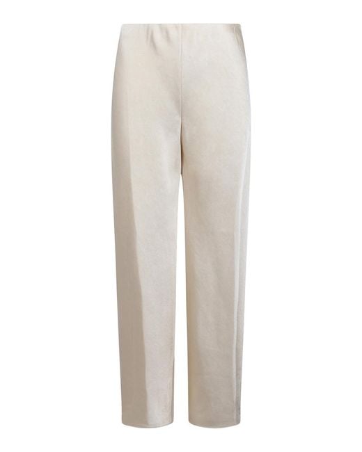 Vince White Fluid Satin Trousers