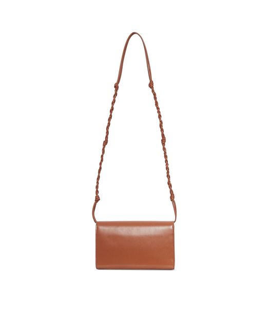 Jil Sander White Tangle Wallet With Shoulder Strap