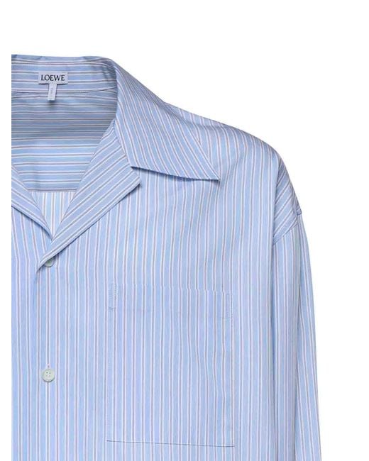 Loewe Blue Cotton Shirt for men