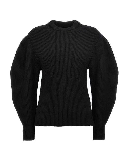 Jil Sander Black Ribbed Sweater