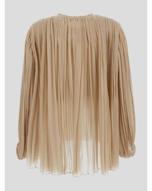 Chloé Natural Beige Blouse With Long Sleeves