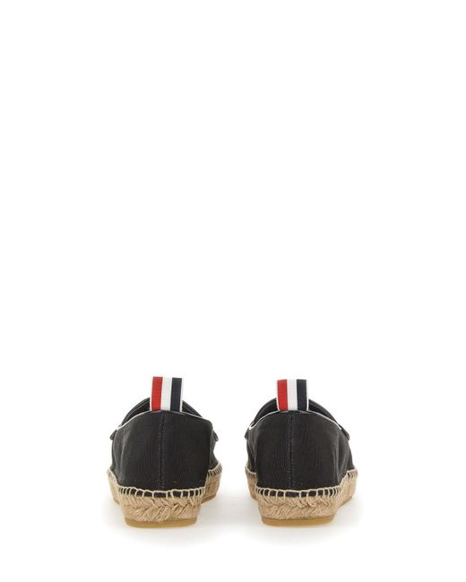 Thom Browne Black Espadrille Penny Varsity