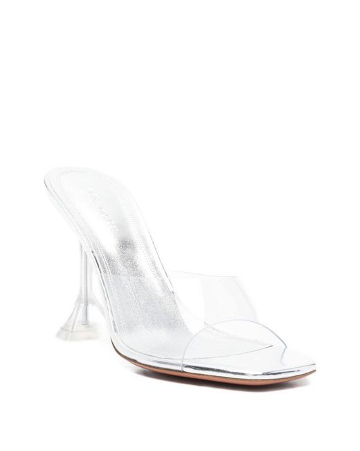AMINA MUADDI White Lupita Glass Slipper 95 Sandals