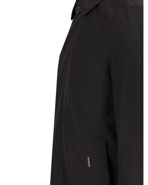 Moorer Black Raincoat for men
