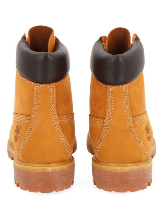 Timberland Orange Waterproof Lace-Up Boot for men