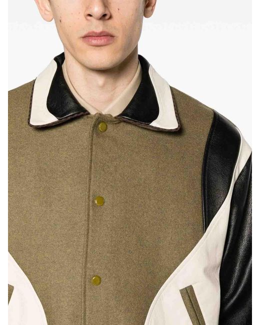 ANDERSSON BELL Green Robyn Varsity Jacket for men