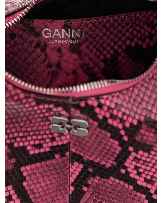 Ganni Pink Mini Hobo Handbag